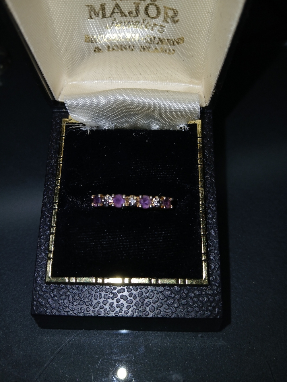 Gold over 925 Amethyst Ring